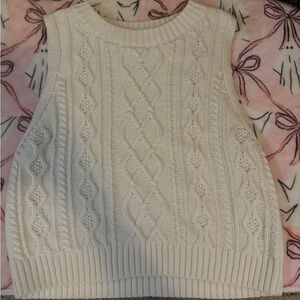 Cable Knit Sleeveless Sweater Vest Altard State